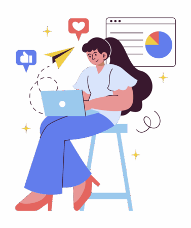 ilustracion nina sentada